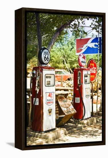 Route 66 - Gas Station - Arizona - United States-Philippe Hugonnard-Framed Premier Image Canvas