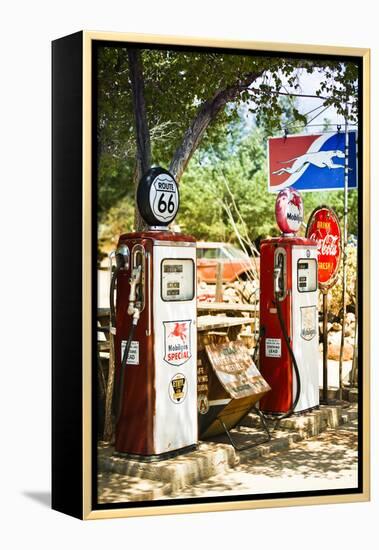 Route 66 - Gas Station - Arizona - United States-Philippe Hugonnard-Framed Premier Image Canvas