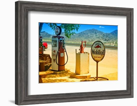 Route 66 - Gas Station - Arizona - United States-Philippe Hugonnard-Framed Photographic Print