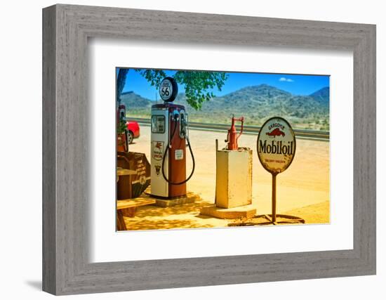 Route 66 - Gas Station - Arizona - United States-Philippe Hugonnard-Framed Photographic Print