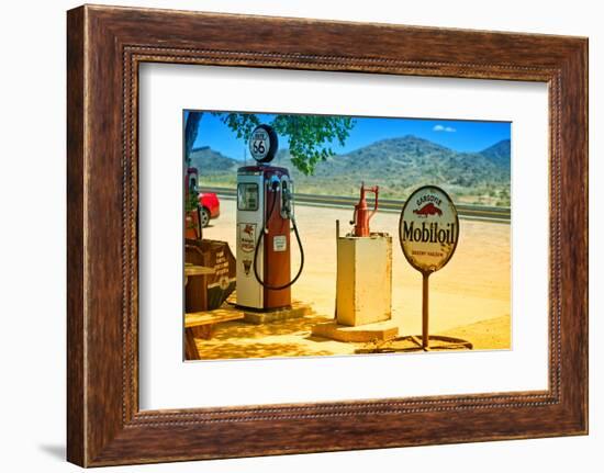 Route 66 - Gas Station - Arizona - United States-Philippe Hugonnard-Framed Photographic Print