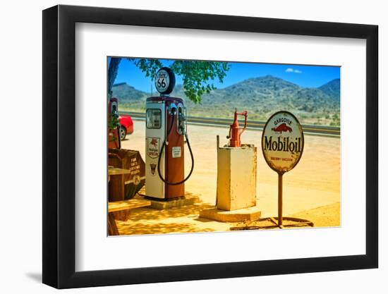 Route 66 - Gas Station - Arizona - United States-Philippe Hugonnard-Framed Photographic Print