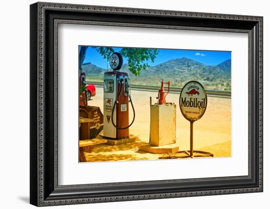 Route 66 - Gas Station - Arizona - United States-Philippe Hugonnard-Framed Photographic Print