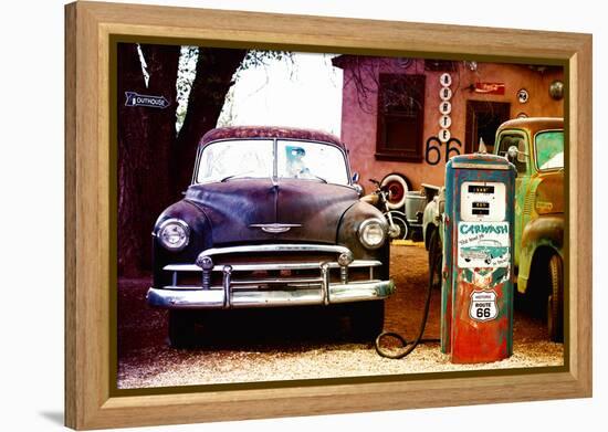 Route 66 - Gas Station - Arizona - United States-Philippe Hugonnard-Framed Premier Image Canvas