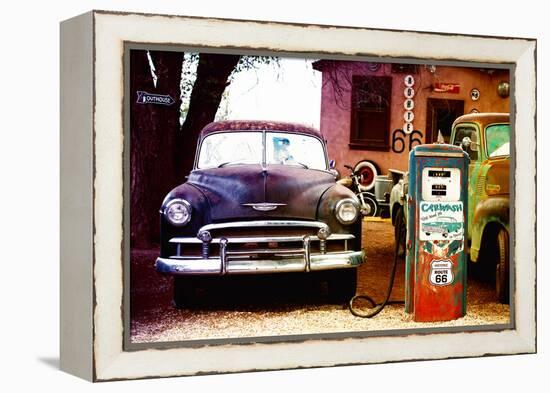 Route 66 - Gas Station - Arizona - United States-Philippe Hugonnard-Framed Premier Image Canvas