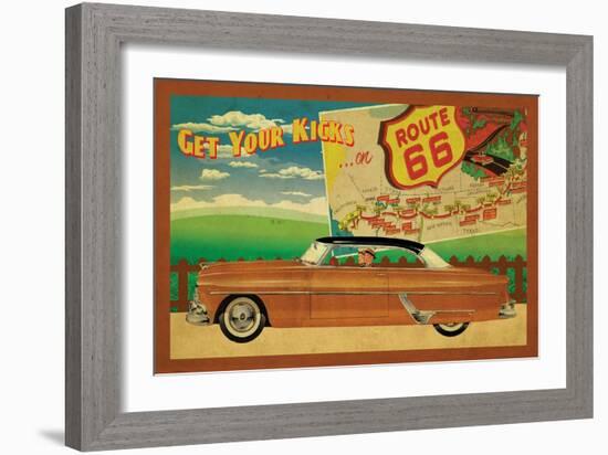 Route 66 II-Jason Giacopelli-Framed Art Print