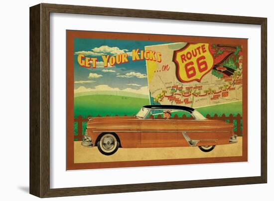 Route 66 II-Jason Giacopelli-Framed Art Print