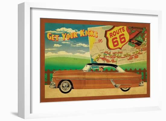 Route 66 II-Jason Giacopelli-Framed Art Print