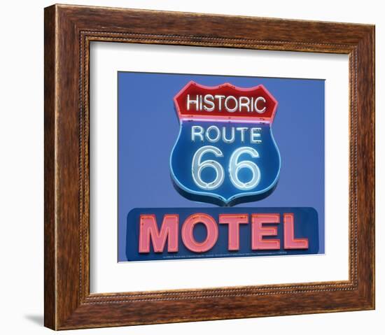 Route 66, Motel-null-Framed Art Print