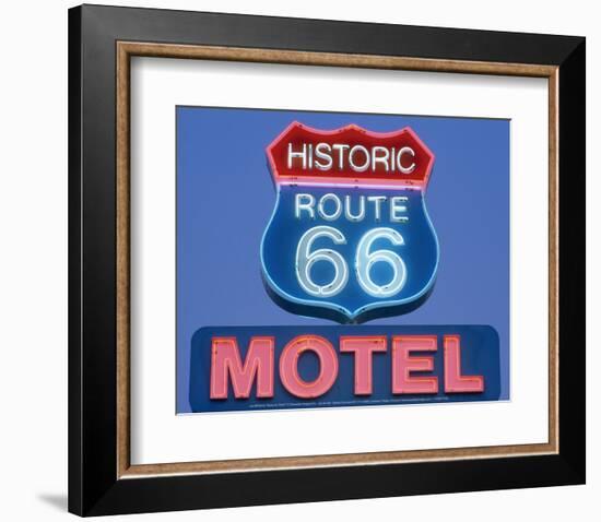 Route 66, Motel-null-Framed Art Print