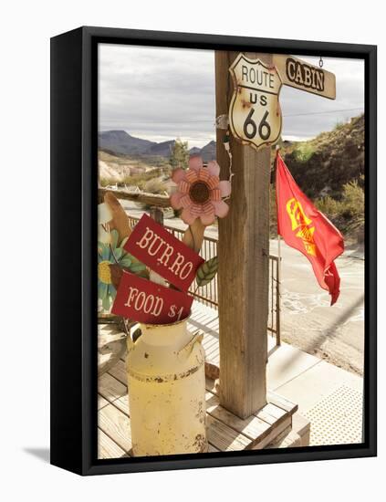 Route 66, Oatman, Arizona, USA-Julian McRoberts-Framed Premier Image Canvas