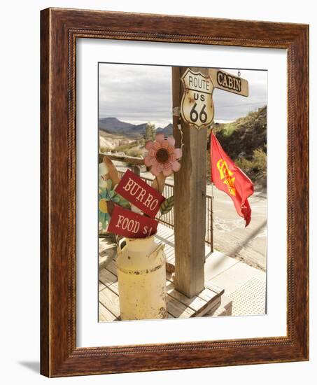 Route 66, Oatman, Arizona, USA-Julian McRoberts-Framed Photographic Print