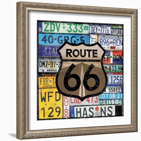 Route 66 Plates-Lauren Gibbons-Framed Art Print