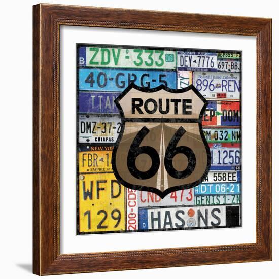 Route 66 Plates-Lauren Gibbons-Framed Art Print