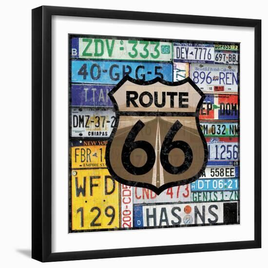 Route 66 Plates-Lauren Gibbons-Framed Art Print