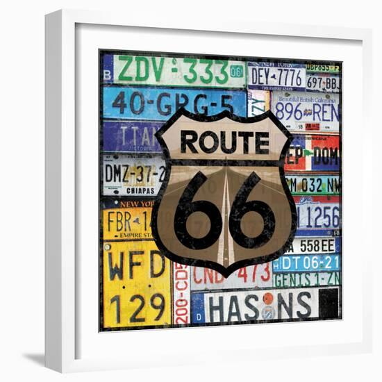 Route 66 Plates-Lauren Gibbons-Framed Art Print