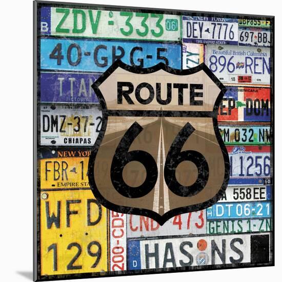 Route 66 Plates-Lauren Gibbons-Mounted Art Print