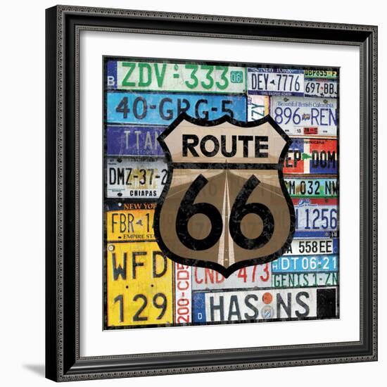 Route 66 Plates-Lauren Gibbons-Framed Art Print