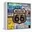 Route 66 Plates-Lauren Gibbons-Framed Stretched Canvas