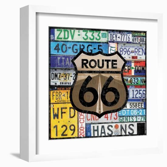 Route 66 Plates-Lauren Gibbons-Framed Art Print