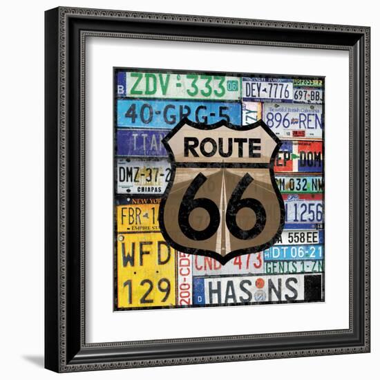 Route 66 Plates-Lauren Gibbons-Framed Art Print