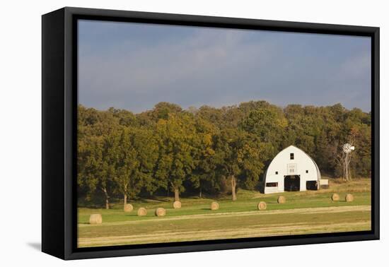 Route 66 Rock of Ages Farm, Arcadia, Oklahoma, USA-Walter Bibikow-Framed Premier Image Canvas