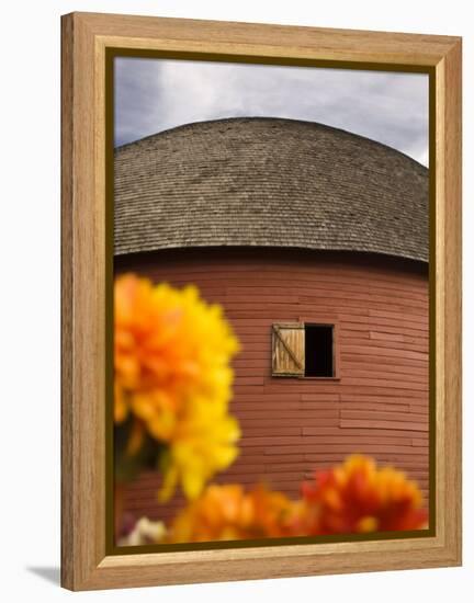 Route 66 Round Barn, Arcadia, Oklahoma, United States of America, North America-Snell Michael-Framed Premier Image Canvas