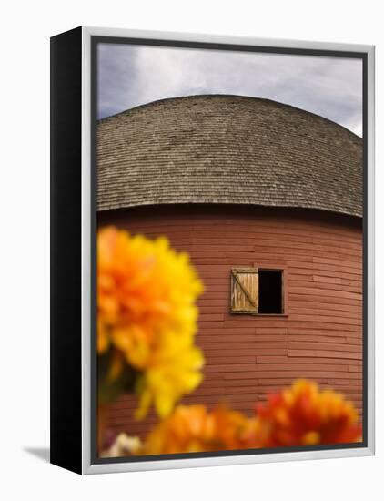 Route 66 Round Barn, Arcadia, Oklahoma, United States of America, North America-Snell Michael-Framed Premier Image Canvas