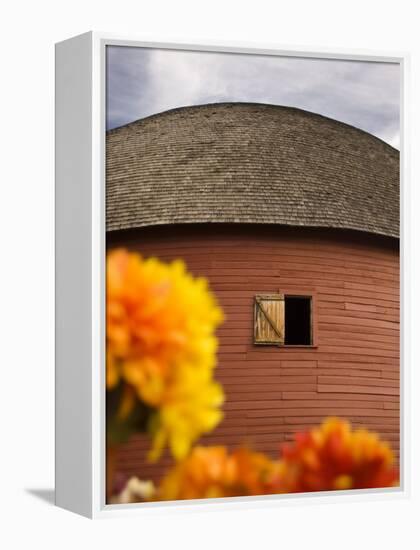 Route 66 Round Barn, Arcadia, Oklahoma, United States of America, North America-Snell Michael-Framed Premier Image Canvas