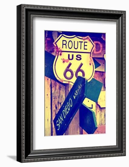 Route 66 - sign - Arizona - United States-Philippe Hugonnard-Framed Photographic Print