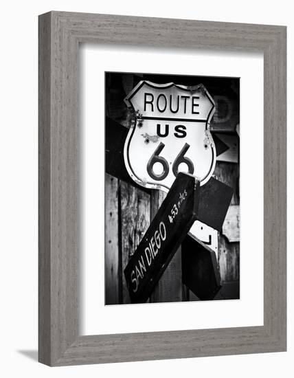 Route 66 - sign - Arizona - United States-Philippe Hugonnard-Framed Photographic Print