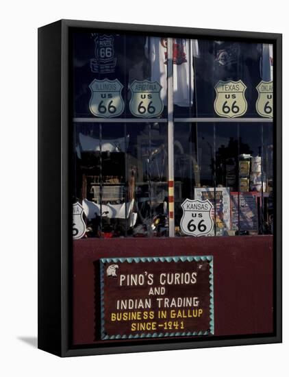 Route 66 Storefront, Gallup, New Mexico, USA-Judith Haden-Framed Premier Image Canvas