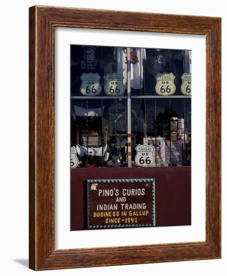 Route 66 Storefront, Gallup, New Mexico, USA-Judith Haden-Framed Photographic Print