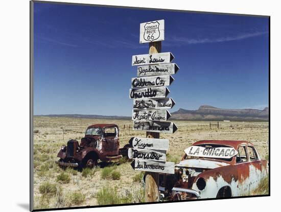 Route 66 Which Cross United States from Los Angeles to Chicago, Photo Taken in 2005-null-Mounted Photo