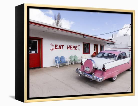 Route 66, Williams, Arizona, USA-Julian McRoberts-Framed Premier Image Canvas