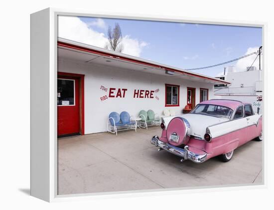 Route 66, Williams, Arizona, USA-Julian McRoberts-Framed Premier Image Canvas