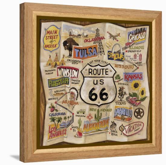 Route 66-Dupre-Framed Stretched Canvas