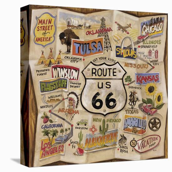 Route 66-Dupre-Framed Stretched Canvas