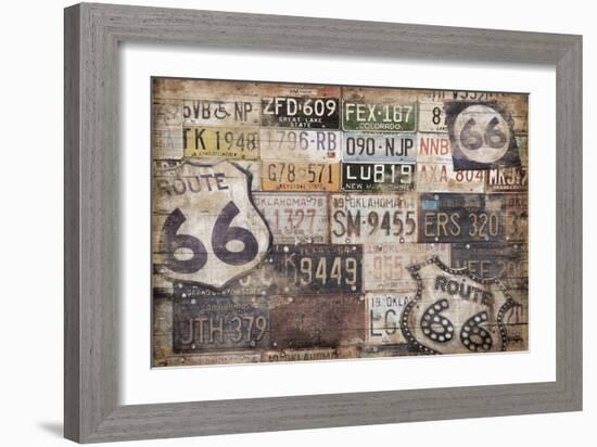 Route 66-Jace Grey-Framed Art Print