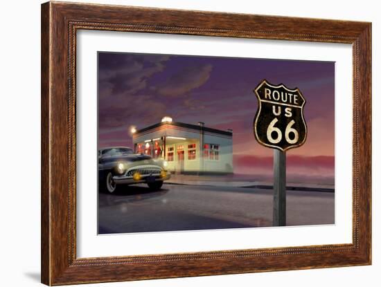 Route 66-Chris Consani-Framed Art Print