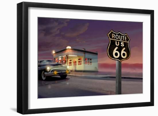 Route 66-Chris Consani-Framed Art Print