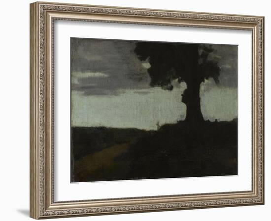 Route de Galfingen avec le vieux cerisier et la croix-Jean Jacques Henner-Framed Giclee Print