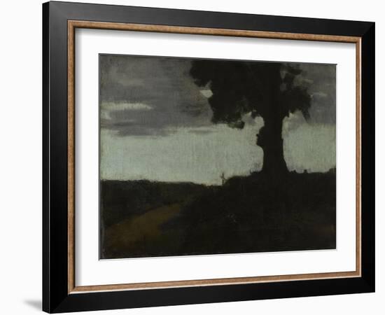 Route de Galfingen avec le vieux cerisier et la croix-Jean Jacques Henner-Framed Giclee Print