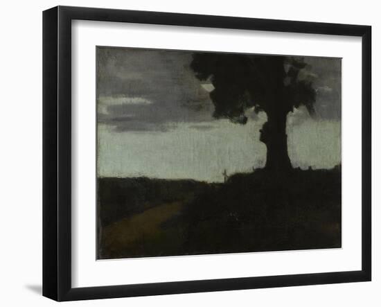 Route de Galfingen avec le vieux cerisier et la croix-Jean Jacques Henner-Framed Giclee Print