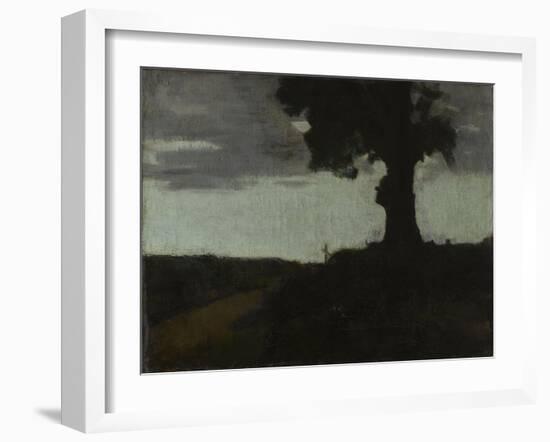 Route de Galfingen avec le vieux cerisier et la croix-Jean Jacques Henner-Framed Giclee Print