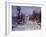 Route de Giverny en Hiver, 1885-Claude Monet-Framed Giclee Print