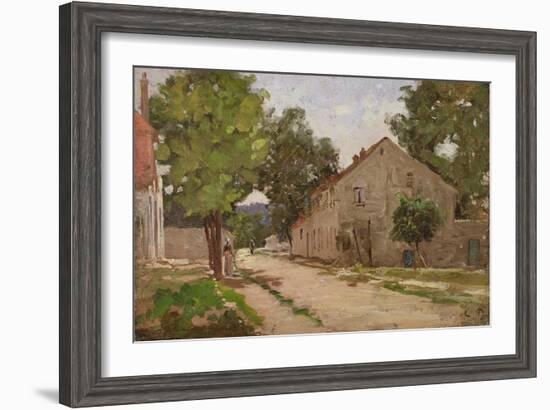 Route De Port-Marly, C.1860-67-Camille Pissarro-Framed Giclee Print