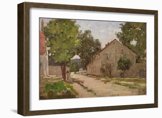 Route De Port-Marly, C.1860-67-Camille Pissarro-Framed Giclee Print