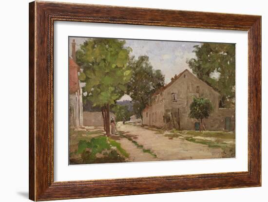 Route De Port-Marly, C.1860-67-Camille Pissarro-Framed Giclee Print