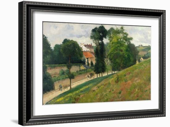 Route De Saint-Antoine in the Eremitage, Pontoise, 1875-Canaletto-Framed Giclee Print